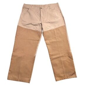 Scheels Outfitters Upland Hunting Pants Mens 44x32 Tan Brown Reinforced Canvas